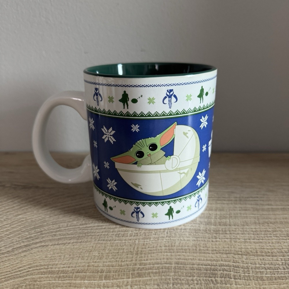 Star Wars Mandalorian Grogu Holiday Sweater Ceramic Camper Mug Baby Yoda 20oz